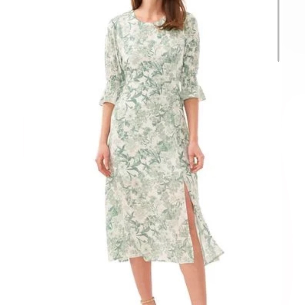 Midi green floral dress Brand NWT